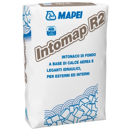 MAPEI INTOMAP R2 FIBRO KG25 INTONACO FIBRO RINFORZATO PER INTERNI ED ESTERNI